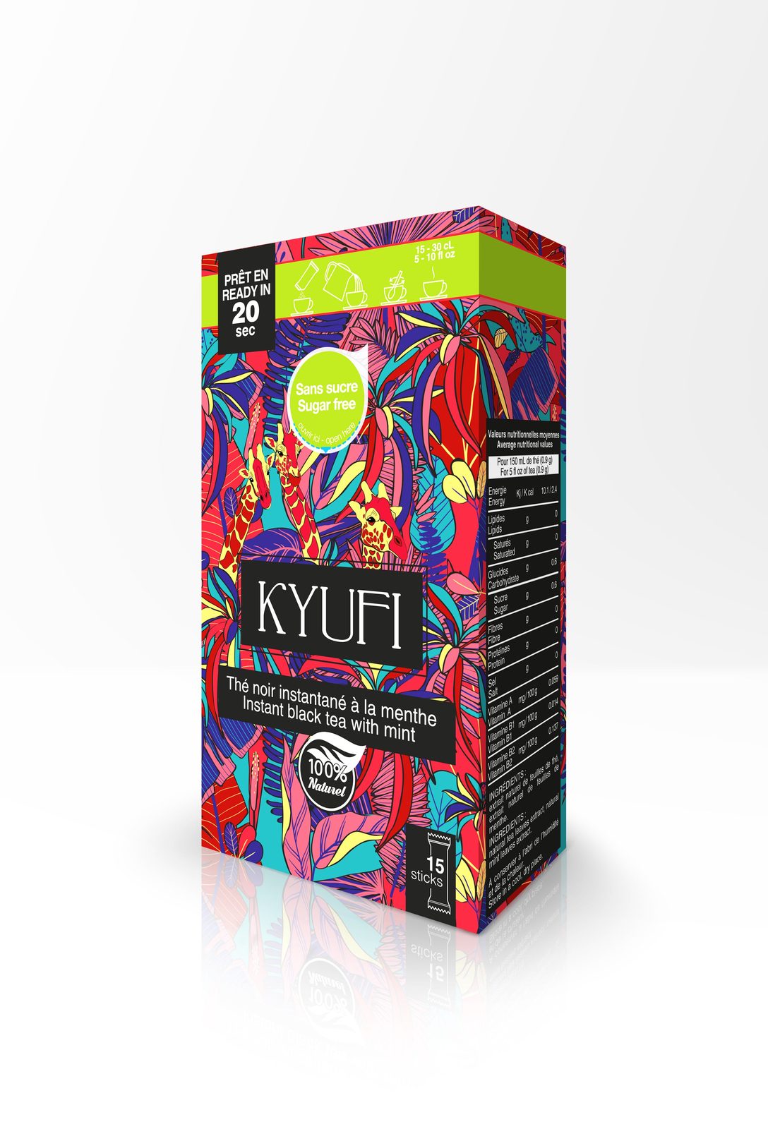 Instant Mint Black Tea – Sugar Free
