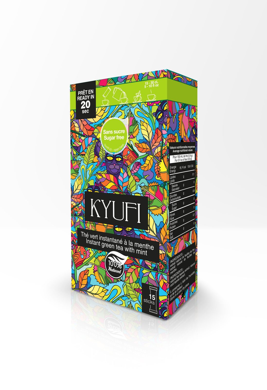 Instant Mint Green Tea – Sugar Free