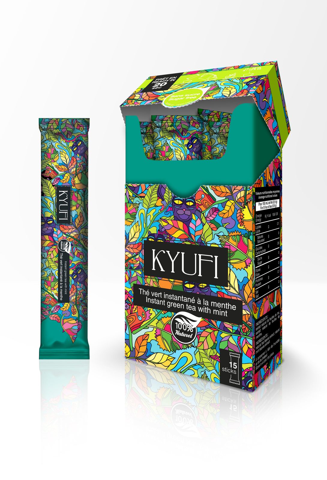 Instant Mint Green Tea – Sugar Free 2
